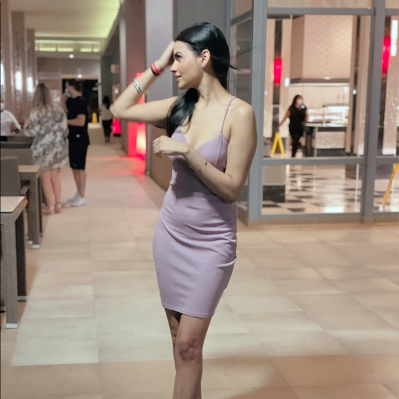 Women dress Summer Mauve colour fitted. - Picture 1 of 3